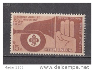 INDIA, 1967,  60th Anniversary Of Scout Movement In India,   MNH, (**) - Neufs