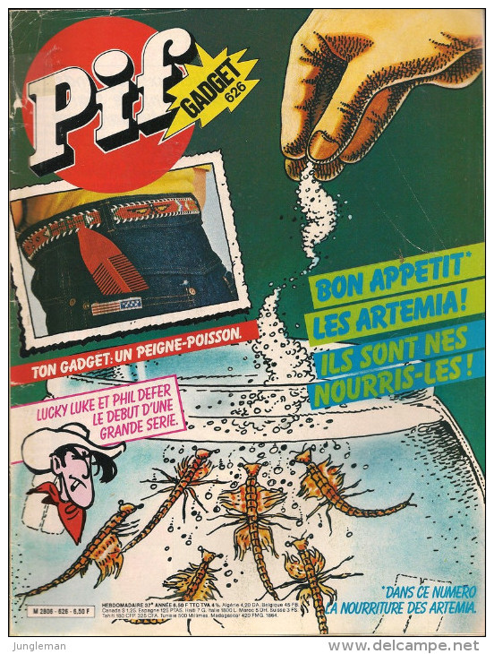 Pif Gadget N° 626 De Mars 1981 - Avec Pifou, Léo, Placid & Muzo, Lucky Luke, Masquerouge, Léonard, Dicentim. Revue En BE - Pif & Hercule