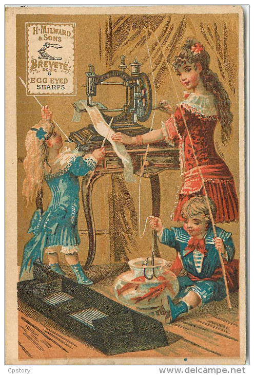 MACHINE à COUDRE < CALENDRIER SEMESTRIEL De 1887 De H. MILWARD & SONS - EGG EYED SHARP - PECHE PECHEUR - CHROMO - Petit Format : ...-1900