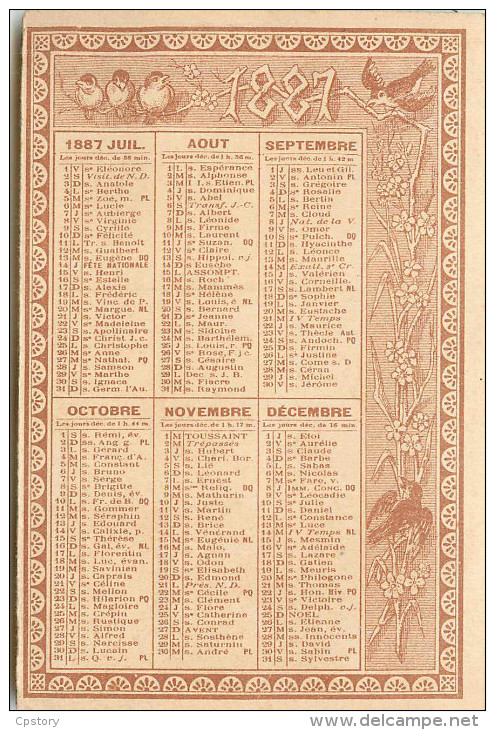 MACHINE à COUDRE < CALENDRIER SEMESTRIEL De 1887 De H. MILWARD & SONS - EGG EYED SHARP - PECHE PECHEUR - CHROMO - Formato Piccolo : ...-1900