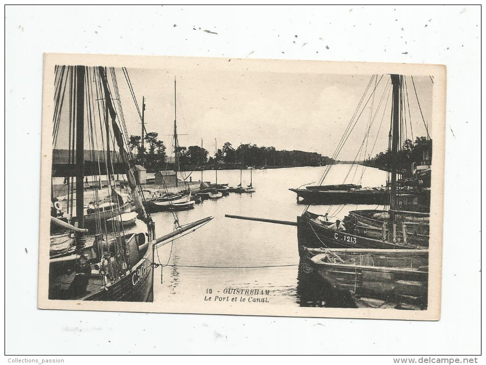 Cp , 14 , OUISTREHAM  , Bateaux , Le Port Et Le Canal , Vierge , Ed : Artaud - Ouistreham