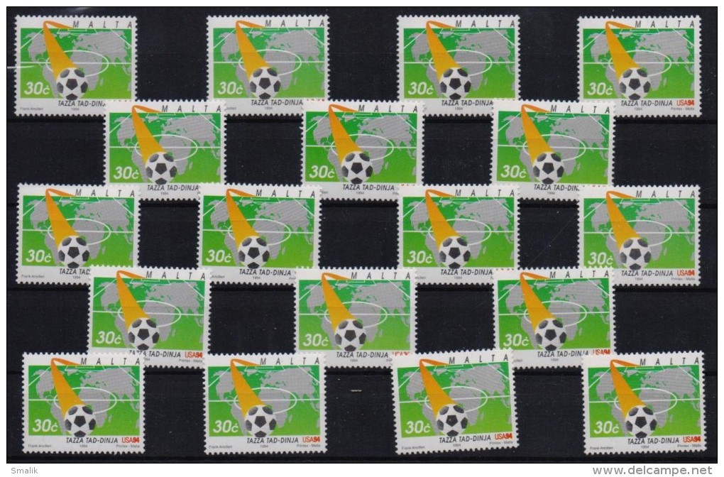 MALTA 1994 MNH - Football World Cup USA, 30c Stamps X18 Copies MNH - 1994 – USA