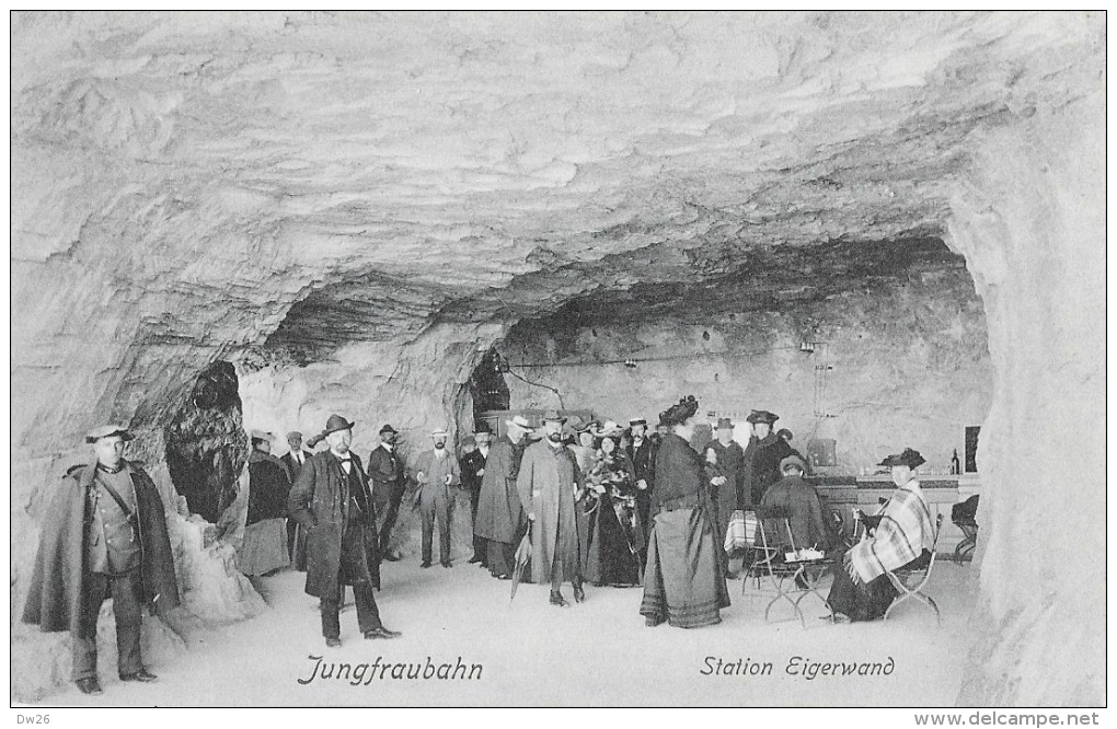 Jungfraujoch - Jungfraubahn: Station Eigerwand: Gare Souterraine  - Carte Animée Non Circulée - Gares - Sans Trains