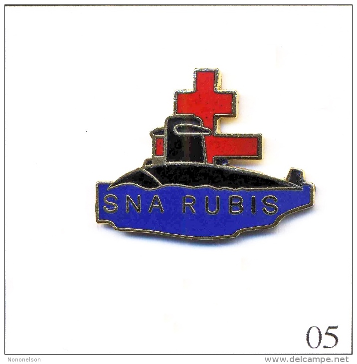 Pin´s - Armée - Marine / SNA Sous-Marin Rubis. Estampillé GFgroupe Fia. EGF. T424-05B. - Militair & Leger