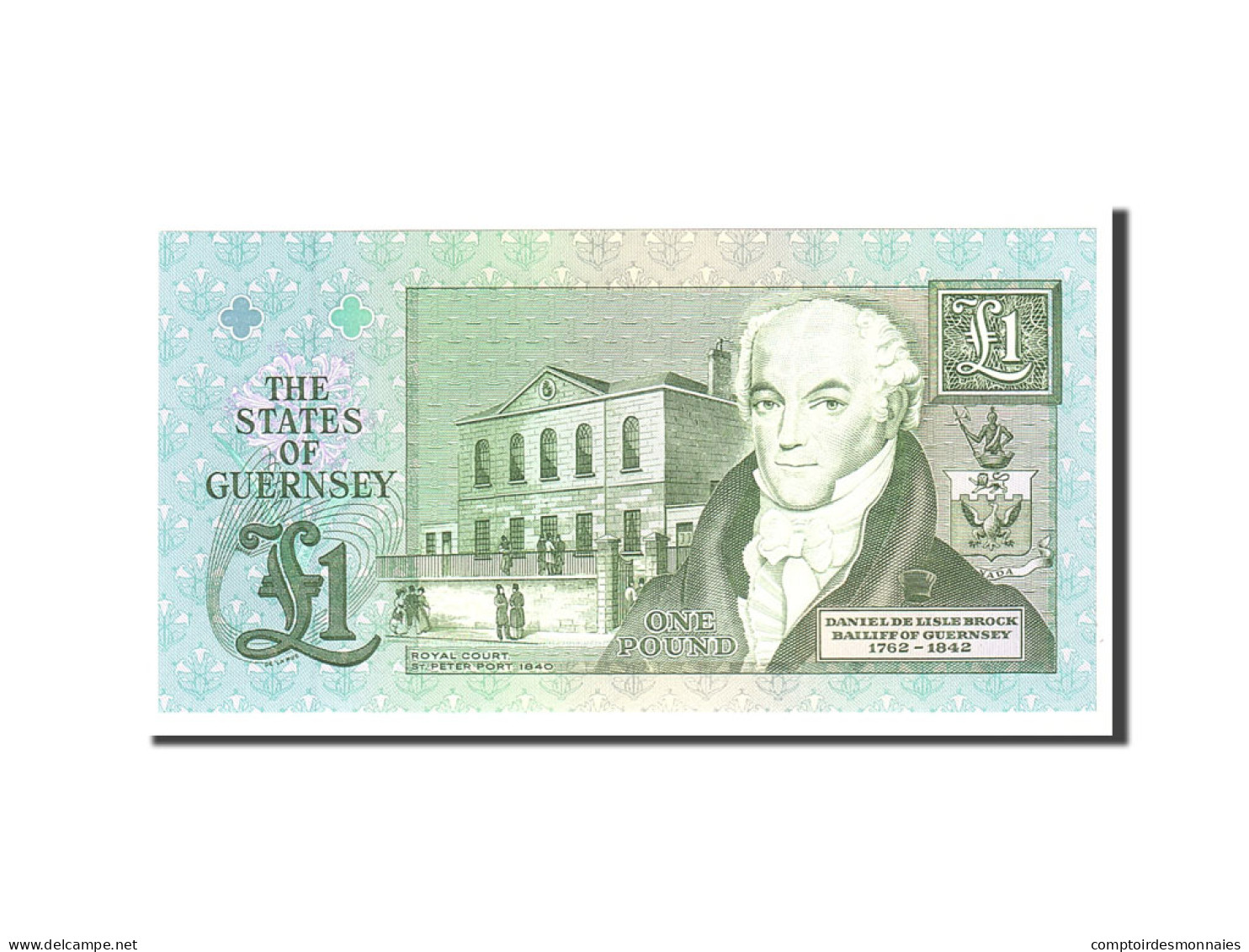 Billet, Guernsey, 1 Pound, 1991, Undated, KM:52b, NEUF - Guernesey