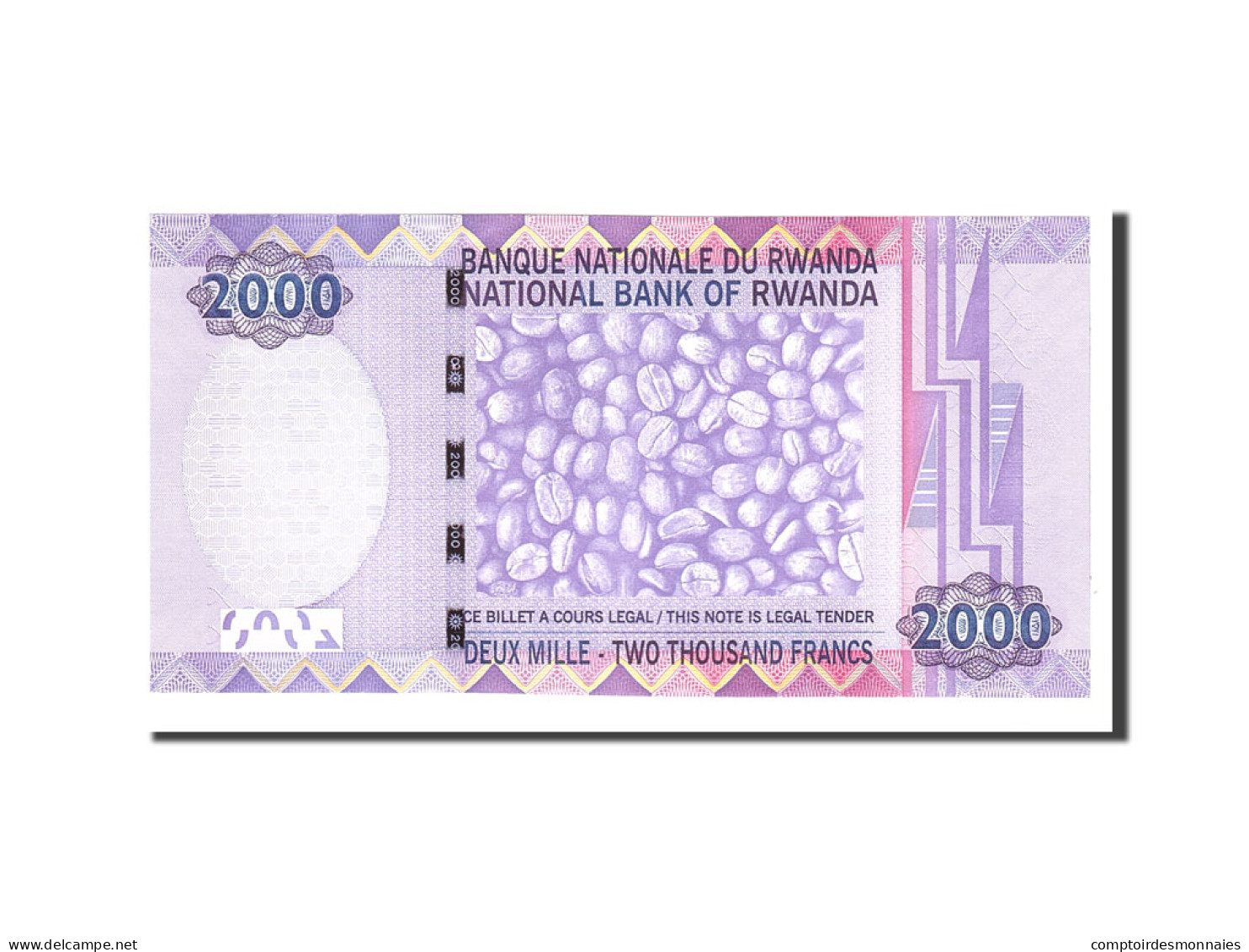Billet, Rwanda, 2000 Francs, 2007, 2007-10-31, KM:32, NEUF - Rwanda