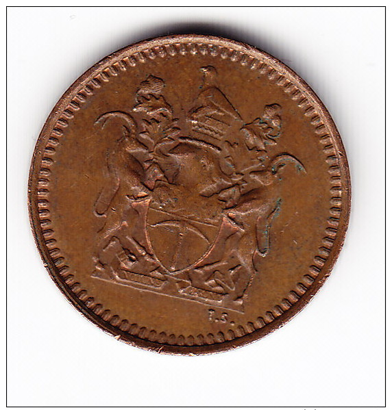 1975 Rhodesia 1/2 Cent Coin - Rhodésie