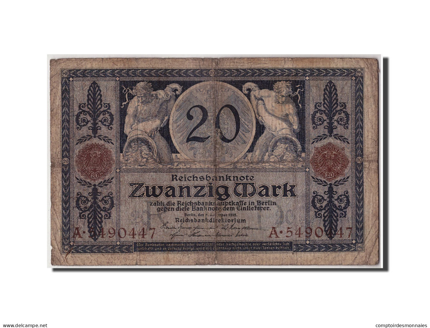 Billet, Allemagne, 20 Mark, 1915, 1915-11-04, KM:63, B - 20 Mark