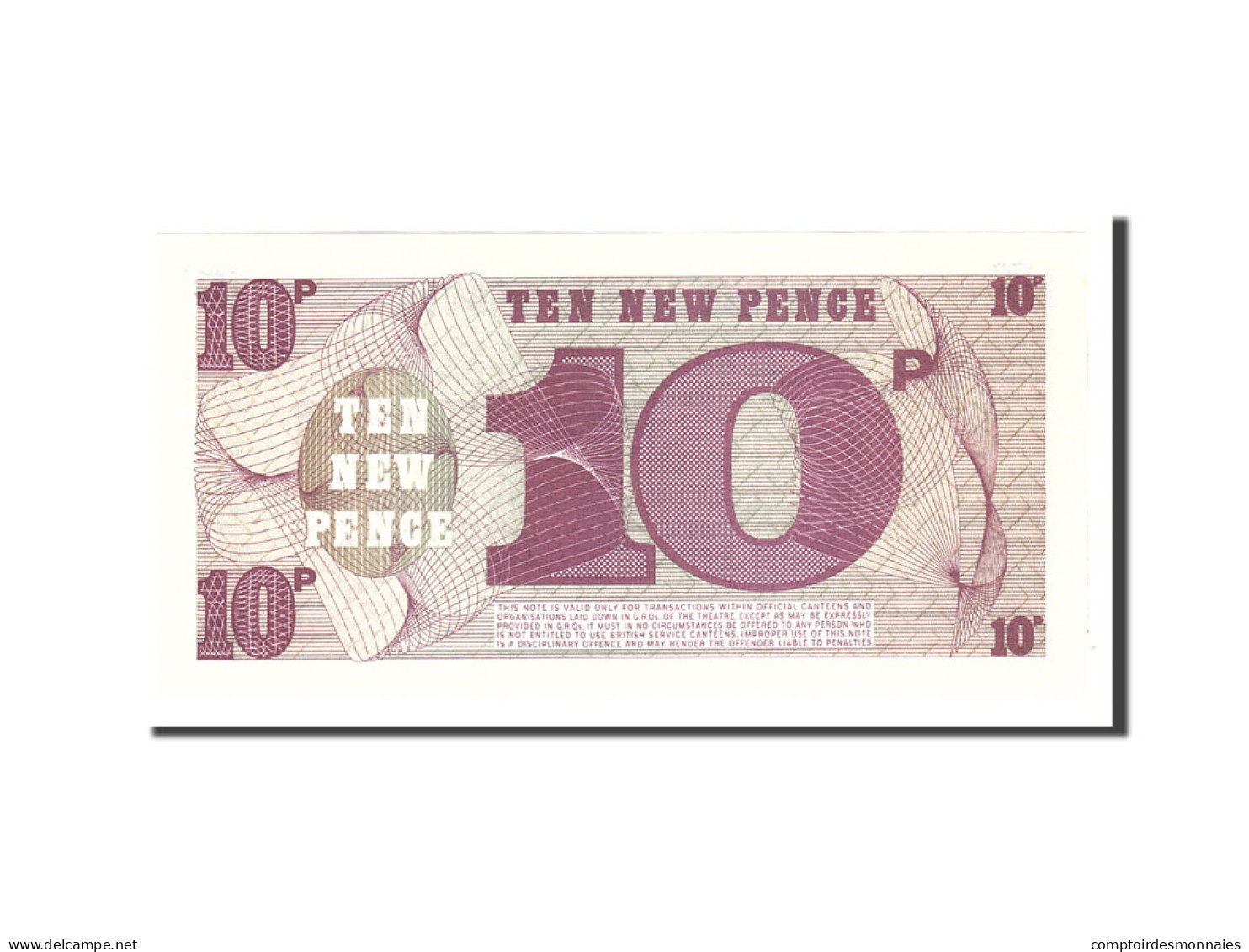 Billet, Grande-Bretagne, 10 New Pence, 1972, Undated, KM:M48, NEUF - British Armed Forces & Special Vouchers