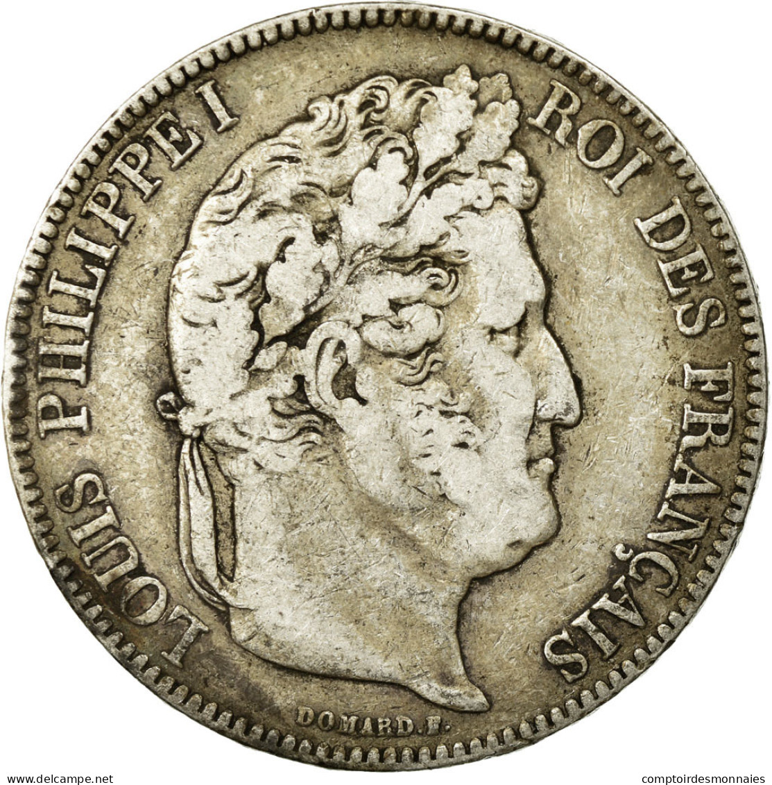 Monnaie, France, Louis-Philippe, 5 Francs, 1843, Bordeaux, TB, Argent, KM:749.7 - J. 5 Francs