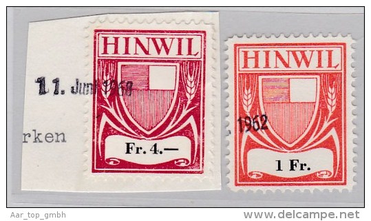 Heimat ZH Hinwil Lot 2 Fiskalmarken Gebührenmarken - Revenue Stamps