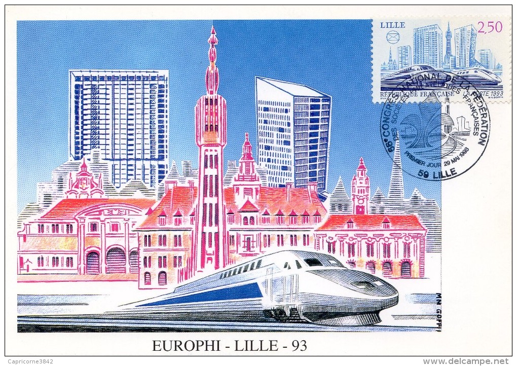 1993 - 66e Congrès National De La Fédération - Lille - (Timbre N° 2811) - Matasellos Conmemorativos
