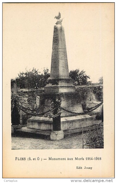 FLINS MONUMENT AUX MORTS 1914/1918 - Flins Sur Seine