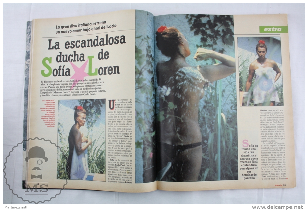 1988 Spanish Men´s Magazine - Sofia Loren Topless Pictures, Sabrina Salerno On The Beach - [2] 1981-1990