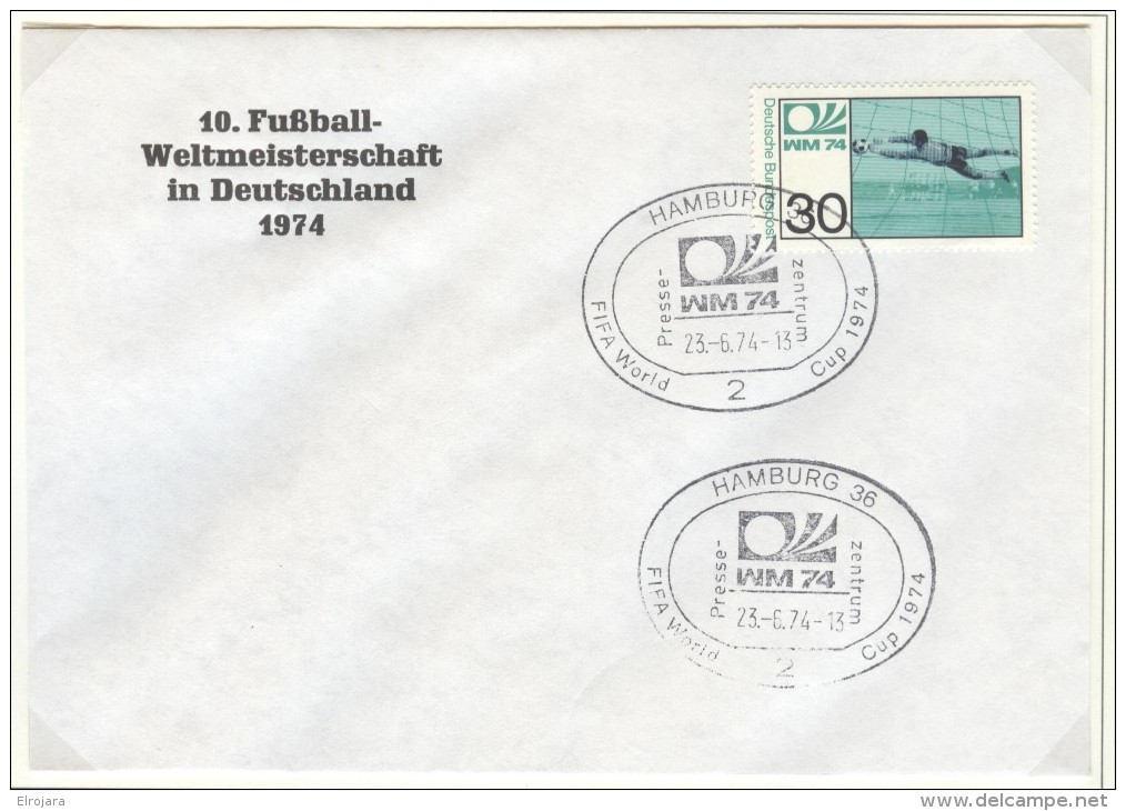 GERMANY Cover With Cancel  Hamburg Presse Zentrum 23.6.1974 - 1974 – Germania Ovest