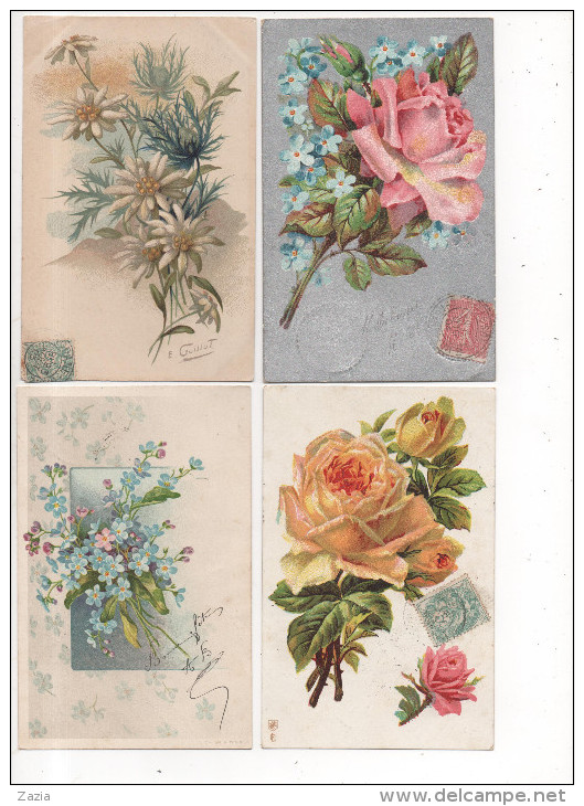 TH037/ Lot De 23 Cartes Fantaisies Fleurs - Fleurs