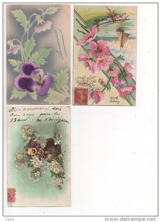 TH037/ Lot De 23 Cartes Fantaisies Fleurs - Fleurs