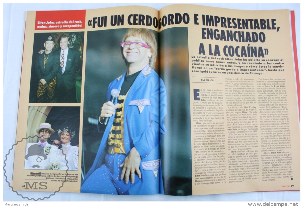 1992 Spanish Men´s Magazine - Gail Mckenna Nude Pictures. Yoko Ono Topless. Elton John. - [3] 1991-Hoy