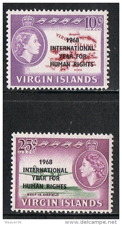 British Virgin Islands SG224-225 1968 Human Rights Year Set 2v Complete Unmounted Mint [28/24459/1D] - British Virgin Islands