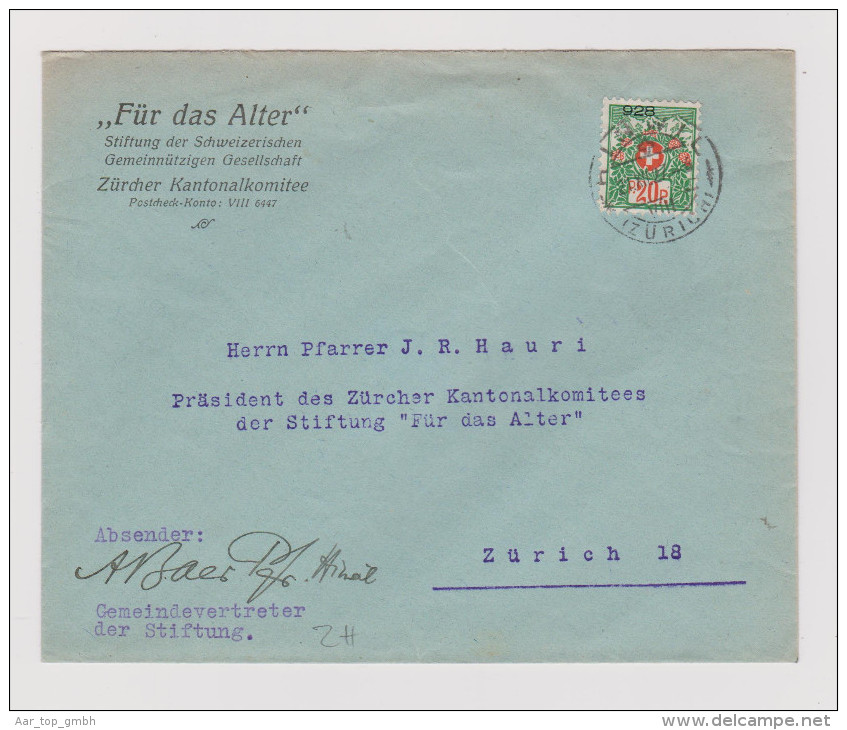 Heimat ZH Hinwil 1927-12-21 Portofreiheit-Brief Gr#928 - Vrijstelling Van Portkosten