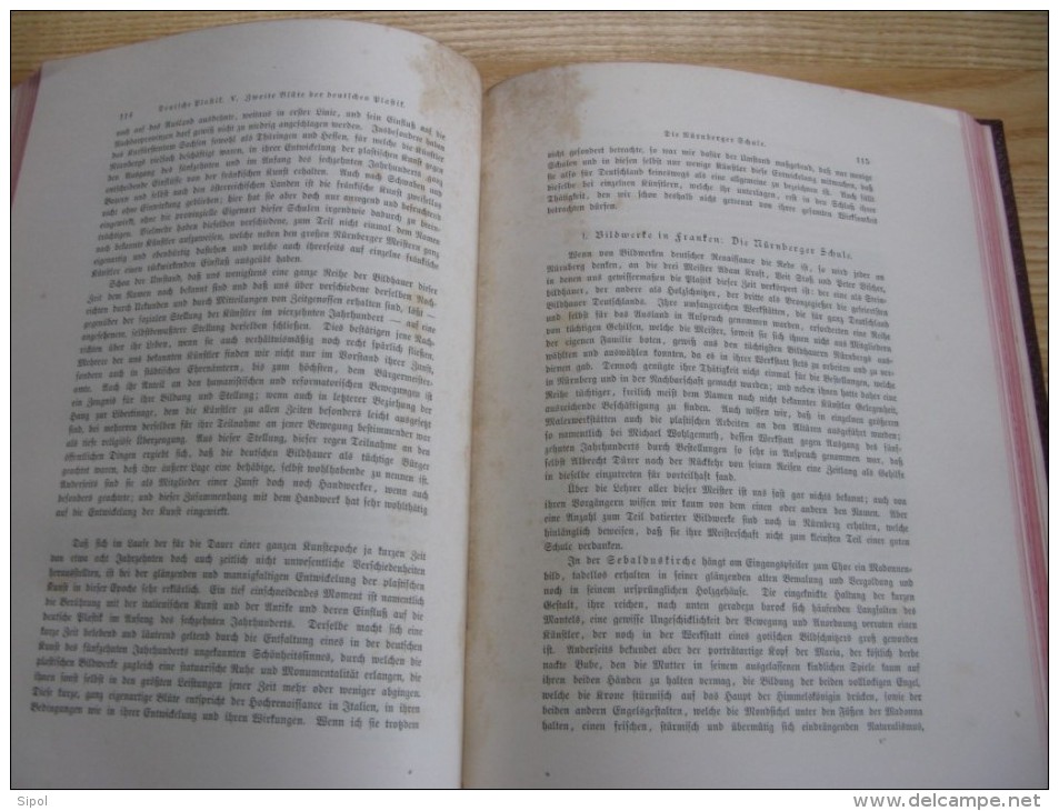 Sculpture :Geschichte  der deutschen Plastik Dr.W. Bode G.Grote Berlin 1885/86 - 257 pages belle couverture Art nouveau