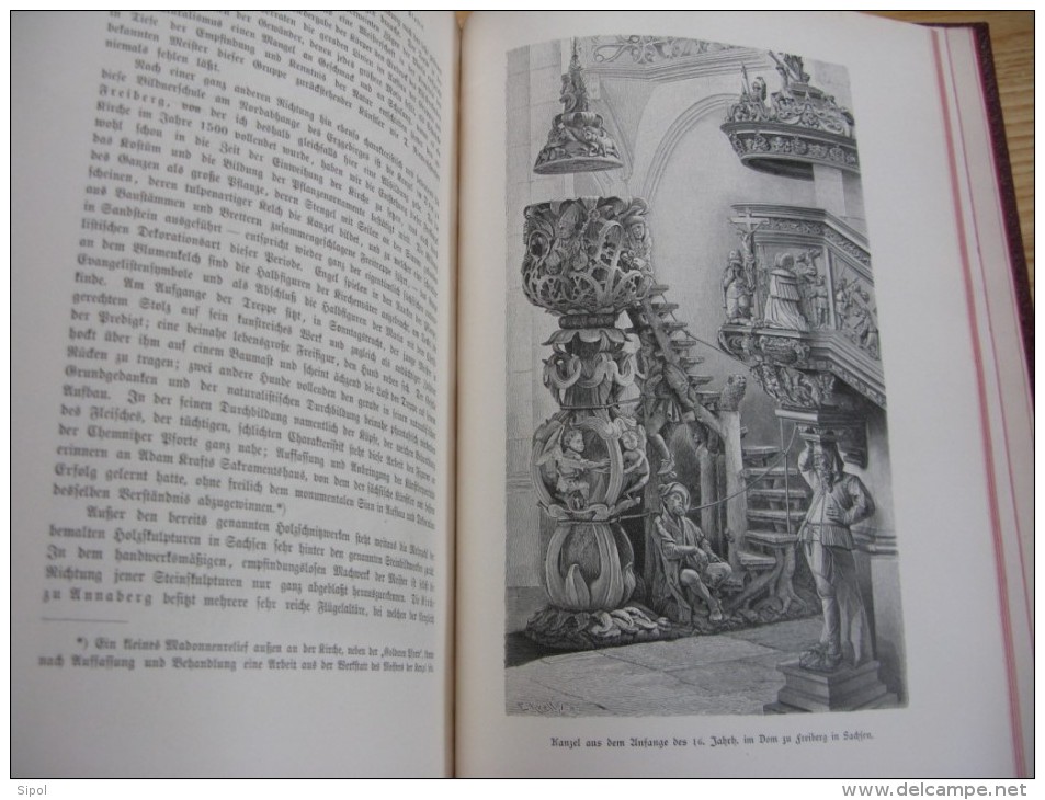 Sculpture :Geschichte  der deutschen Plastik Dr.W. Bode G.Grote Berlin 1885/86 - 257 pages belle couverture Art nouveau