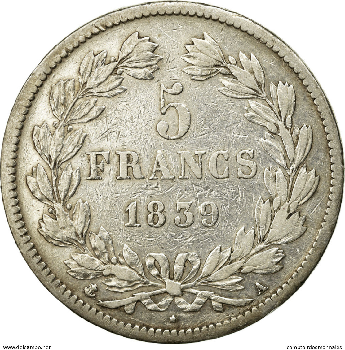 Monnaie, France, Louis-Philippe, 5 Francs, 1839, Paris, TB, Argent, KM:749.1 - J. 5 Francs