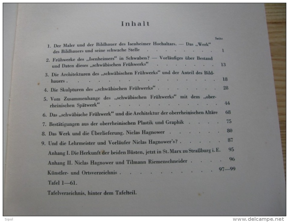 Niclas Hagnower Der Meisterdes Isenheimer Hochaltars Und Seine Frühwerke Wilhelm Vöge FeriburgI.Br. 1931 - Art