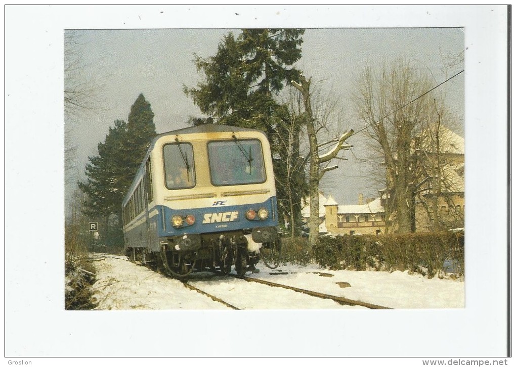 LUGRIN TOURRONDE (74) PRES DU CHATEAU DE LA DUCHESSE DE VENDOME L'AUTORAIL X 2120 AFFRETE POUR UN TOUR DU LAC 2 3 86 - Lugrin