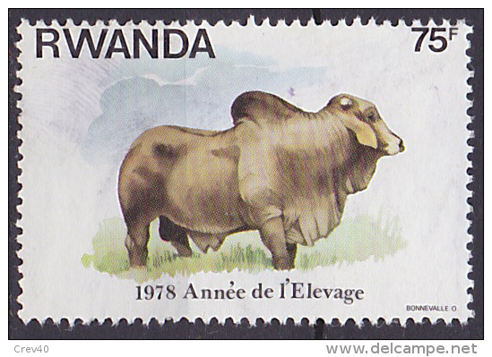 Timbre Oblitéré N° 867(Yvert) Rwanda 1978 - Année De L´élevage - Oblitérés