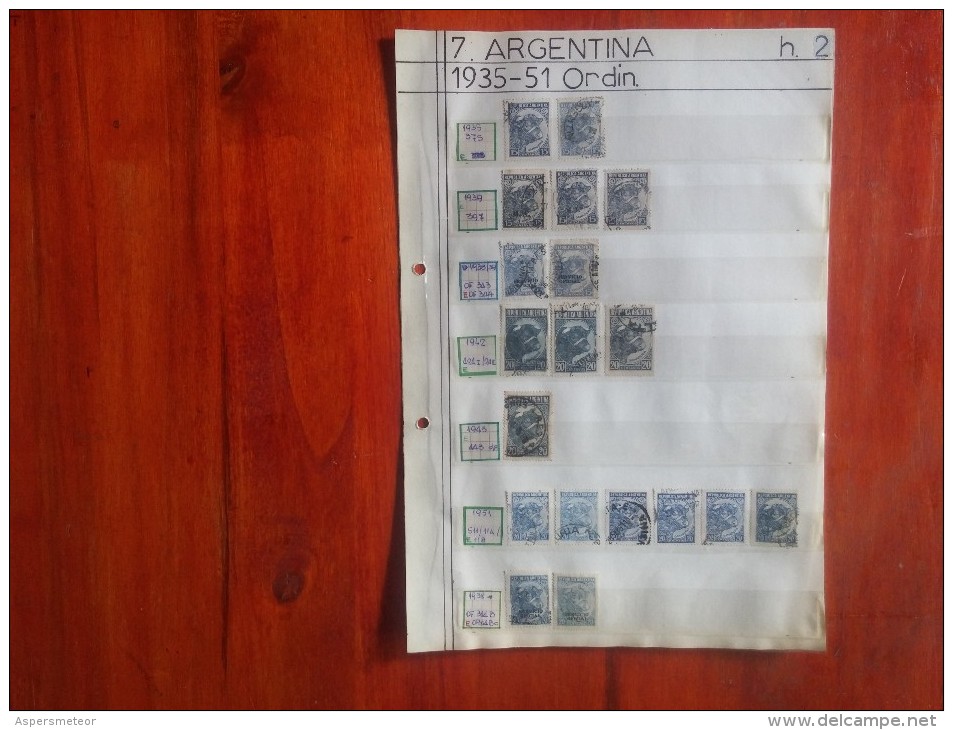 GRAN COLECCIÓN DE ARGENTINA DIFERENTES AÑOS Y MOTIVOS EN ÁLBUM EN BUEN ESTADO   OHL