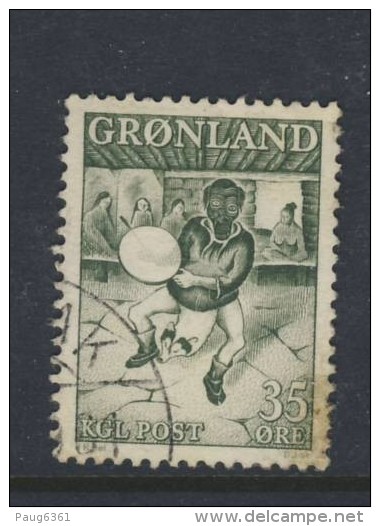 GROENLAND 1961 DANSEUR  Yvert N°35  OBLITERE - Gebraucht