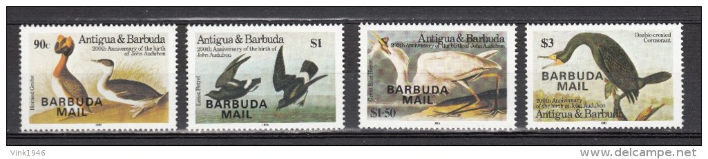 Barbuda Mail 1985,4V,complete Set,Audubon,birds,vogels,vögel,oiseaux,pajaros,uccelli,aves,MNH/Postfris(A2314) - Andere & Zonder Classificatie