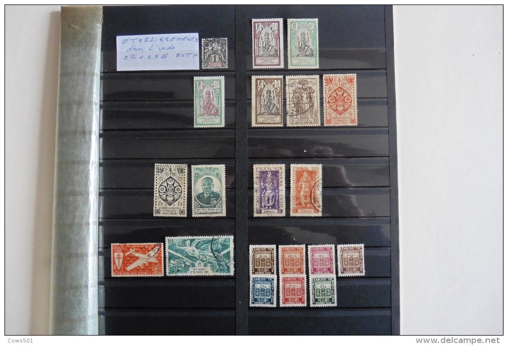 INDE :ex Colonies Françaises 20 Timbres Oblitérés Et Nsg - Used Stamps