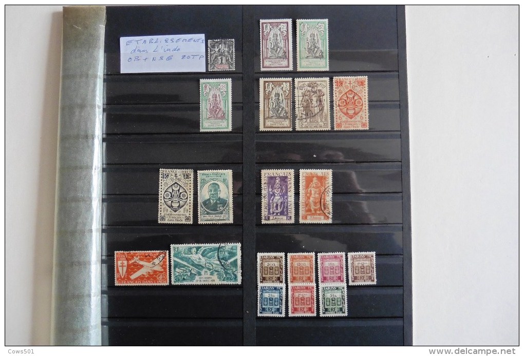 INDE :ex Colonies Françaises 20 Timbres Oblitérés Et Nsg - Oblitérés