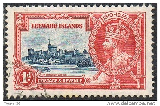 Leeward Islands SG88 1935 Silver Jubilee 1d Fine Used - Leeward  Islands