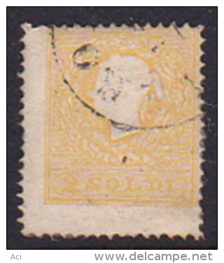 Italian States Lombardy Venetia 1858 2 Soldi Yellow Perf 14 Used - Lombardije-Venetië