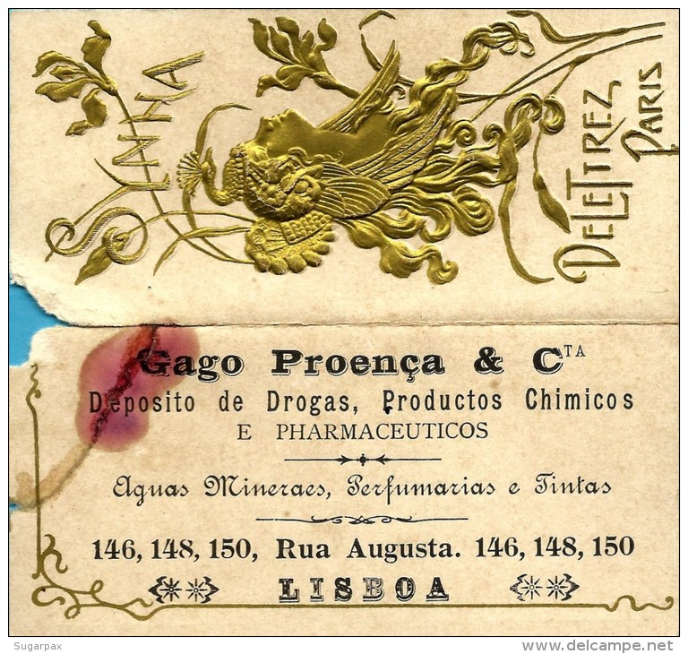 GAGO Proença &amp; C.&ordf; - 1906 Pocket Calendar - Lisboa Portugal - Parfum SYNHA DeLeTtrez Paris - 8 Scans - Formato Piccolo : 1901-20