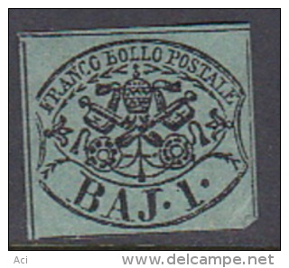 Italian States Papal States 1852 Baj 1 Mint - Papal States