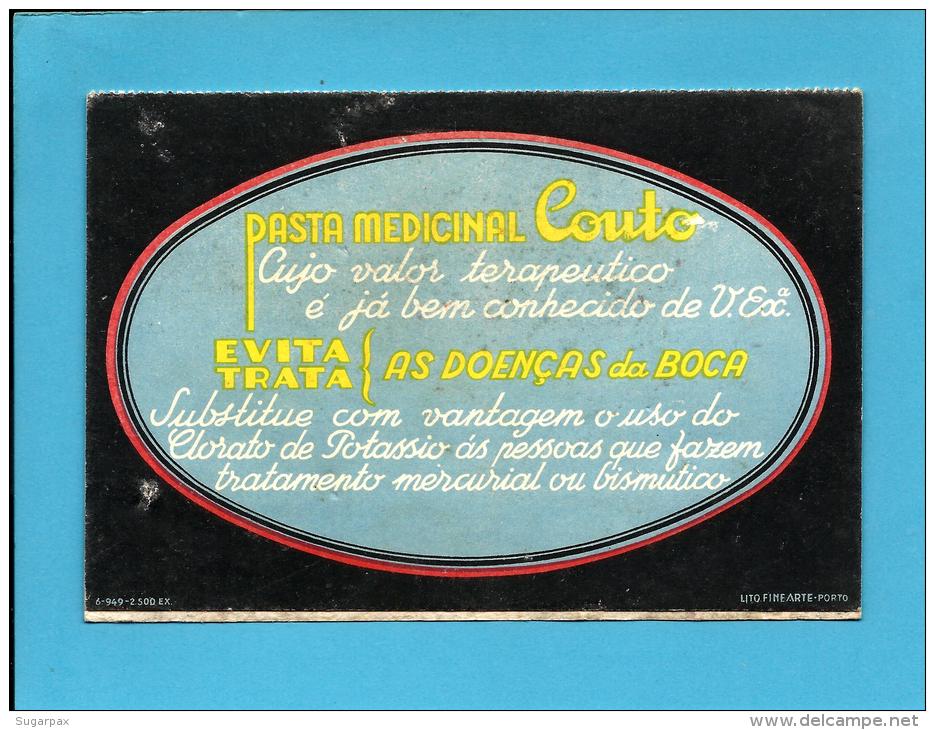 COUTO Pasta Medicinal - PUBLICIDADE - ADVERTISING - Duplo Mata-borrão Blotter Buvard - Porto Portugal