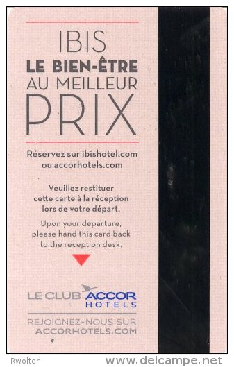 @ + CLEF D´HÔTEL : IBIS - FRANCE : LE BIEN-ÊTRE AU MEILLEUR PRIX (verso 2) - Tarjetas-llave De Hotel