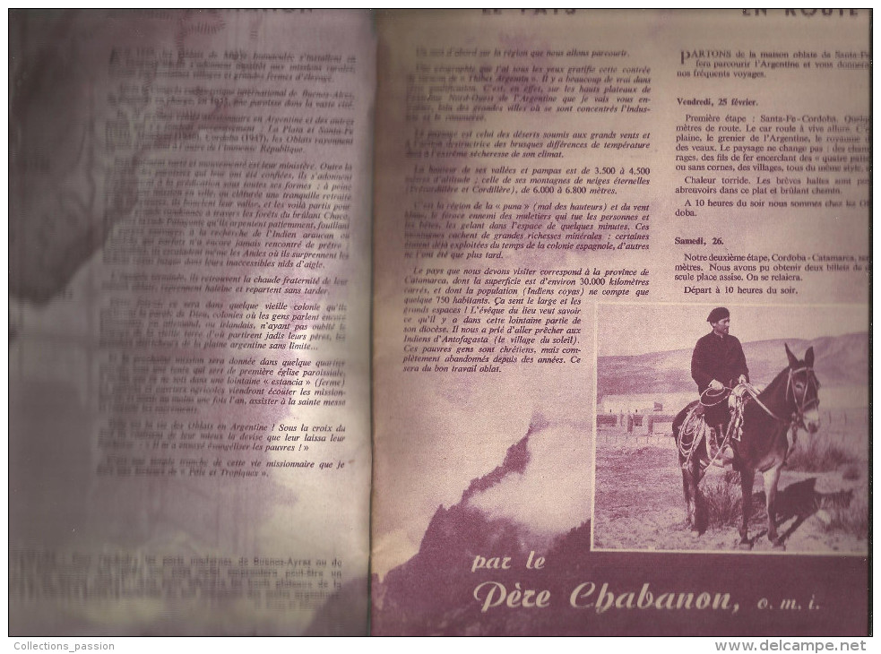 POLE ET TROPIQUES , N° 9-10 , 1951 , à Travers Les Hauts Plateaux Argentins , Père Chabanon , Frais Fr : 2.70€ - Géographie