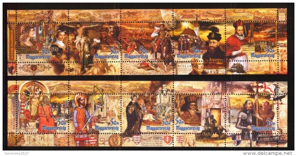 HUNGARY 2000 CULTURE Events NEW MILLENNIUM - Fine 2 S/S MNH - Nuevos