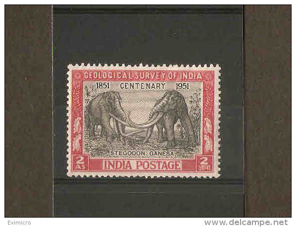 INDIA 1951 CENTENARY OF GEOLOGICAL SURVEY OF INDIA 2a SG 334 MOUNTED MINT Cat £5 - Ungebraucht