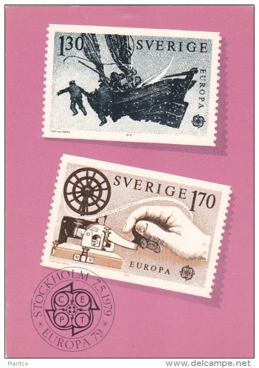 SWEDEN POSTOFFICE POSTCARD EUROPA 1979 - Autres & Non Classés