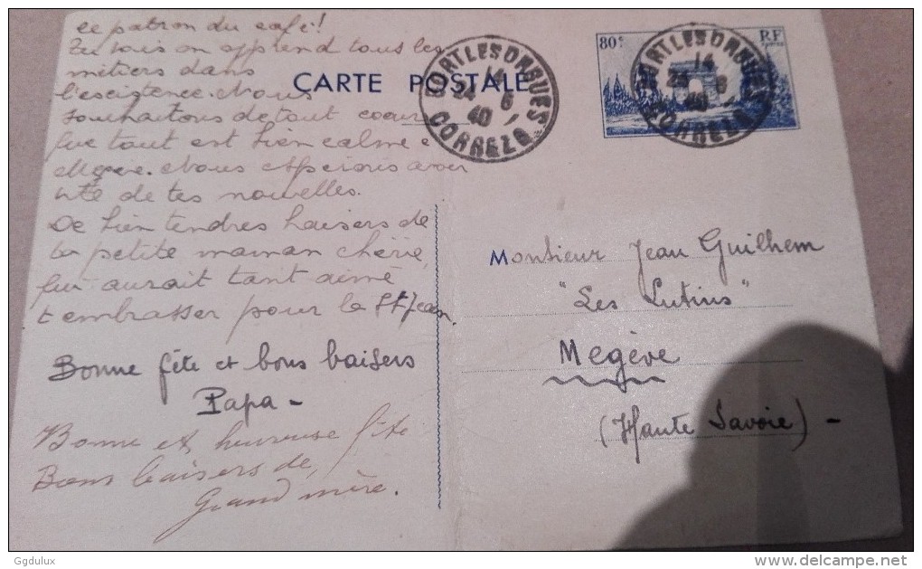 Cachet Bort Les Orgues Correze 1940 - Other & Unclassified