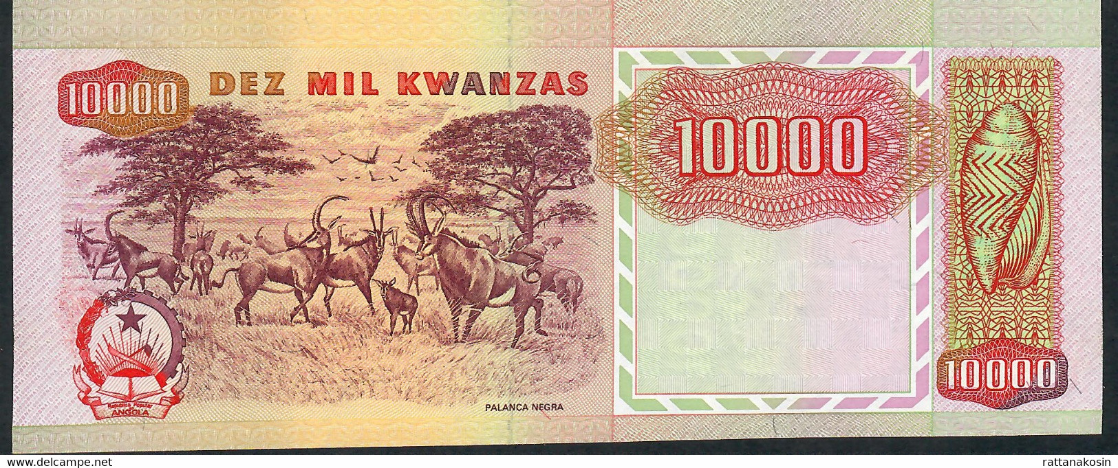 ANGOLA  P131b    10.000   KWANZAS    1991. - Angola