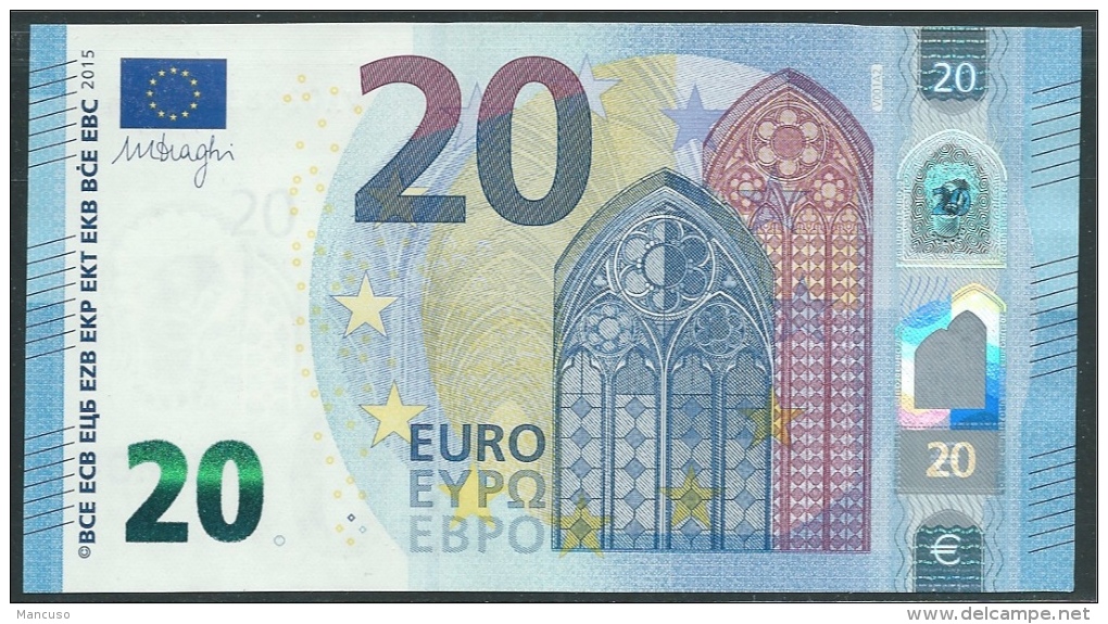 &euro; 20   SPAIN  VA V001 A2  DRAGHI  UNC - 20 Euro