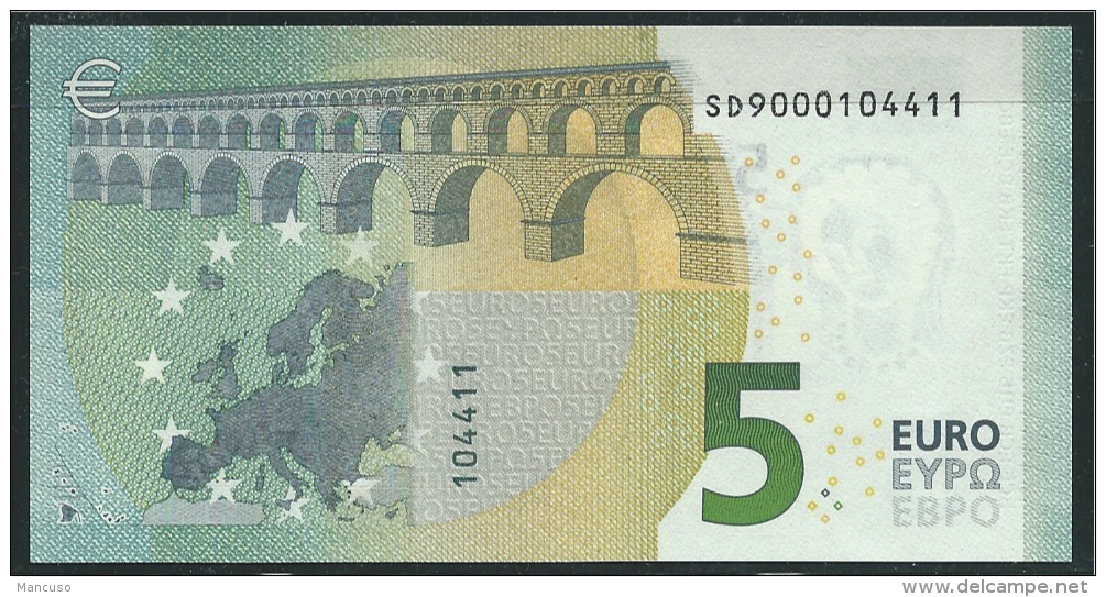 &euro; 5 ITALY  SD S001 I3  DRAGHI  UNC - 5 Euro