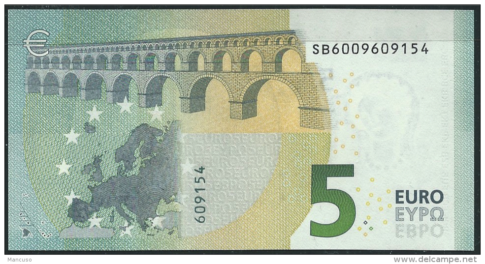 &euro; 5 ITALY  SB S001 F5  DRAGHI  UNC - 5 Euro